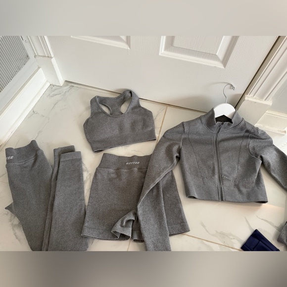 bo+tee Jackets & Blazers - 4 piece ribbed bo and tee set